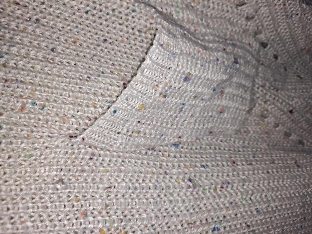 Love By Design White with Colorful Dots Scoop Neck Sweater Size Medium - Picture 3 of 6